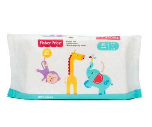 Fisher Price Baby Wipes Unscented - 80 Count
