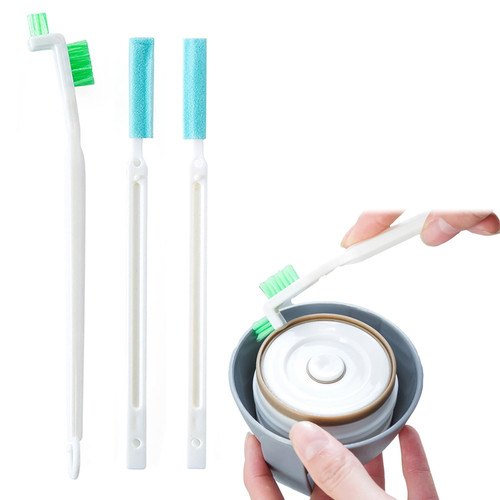 Besthua 3 Pcs Bottle Groove Cleaning Brush | Small Household Bottle Groove Cleaning Brushes With Curved Brush Head | Cleaning Brush For Baby Bottles, Water Bottles, Coffee Mugs, Sports Bottles