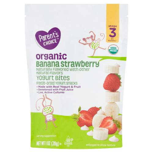 Parent's Choice Organic Strawberry Banana Baby Snack, 1 Oz Pouch