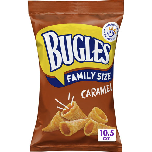 Bugles Sweet & Salty Caramel Corn Snacks, 10.5 Oz Bag