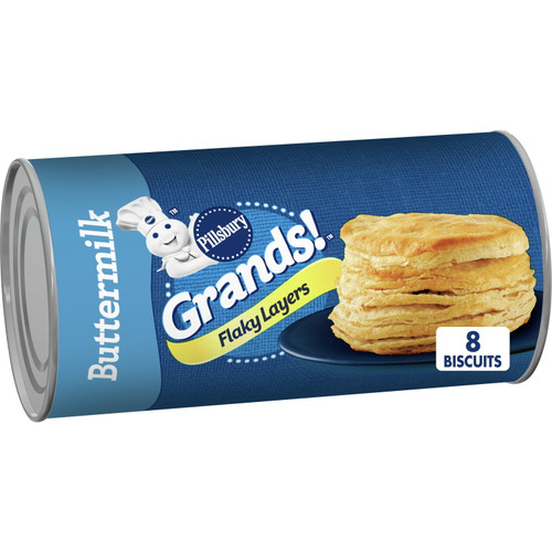 Pillsbury Grands! Flaky Layers Refrigerated Biscuits, Buttermilk, 8 Ct., 16 Oz.