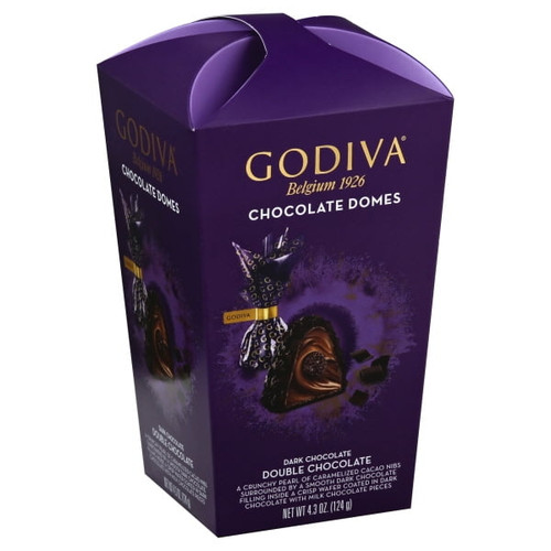 Godiva Chocolate Domes Iwc Double Chocolate Carton 4.3oz *