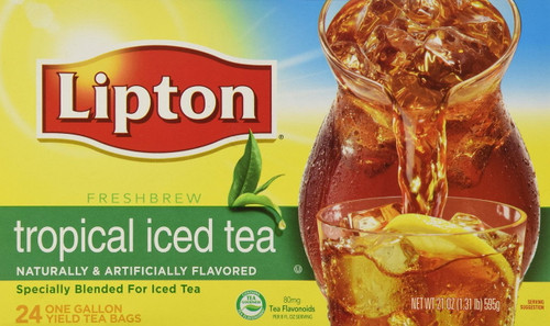 (price/case)lipton Gallon Size Tropical Iced Tea Bag 24 Ct - 2 Per Case