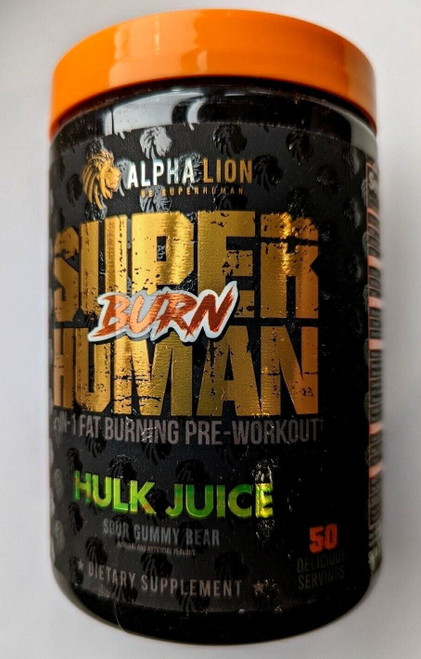 Alpha Lion Superhuman Burn Fat Burning Pre Workout 21 Servings Hulk Juice