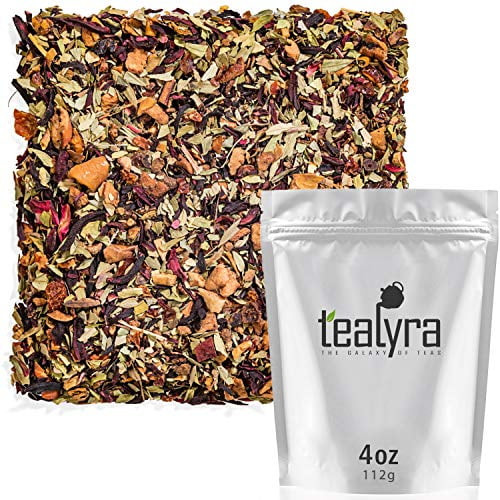 Tealyra - Senna Quick Cleanse - Detox Blend - Hibiscus - Rosehip - Pomegranate - Herbal Fruity Loose Leaf Tea - Hot Or Iced - Caffeine Free - 112g (4-ounce)