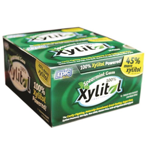Epic Dental Xylitol Gum Spearmint, 12 Pieces (innerpack Of 12)