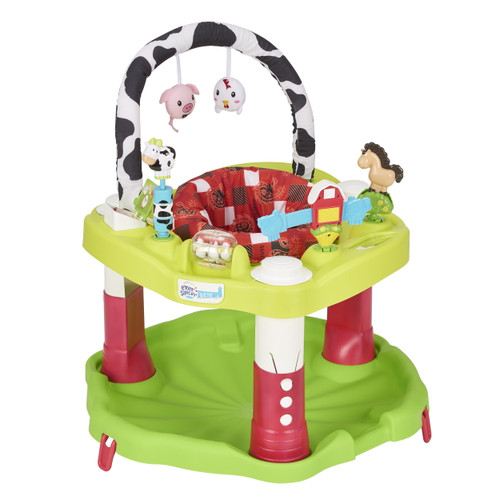 Evenflo Exersaucer Playful Pastures Baby Bouncer Saucer Activity Center, Green