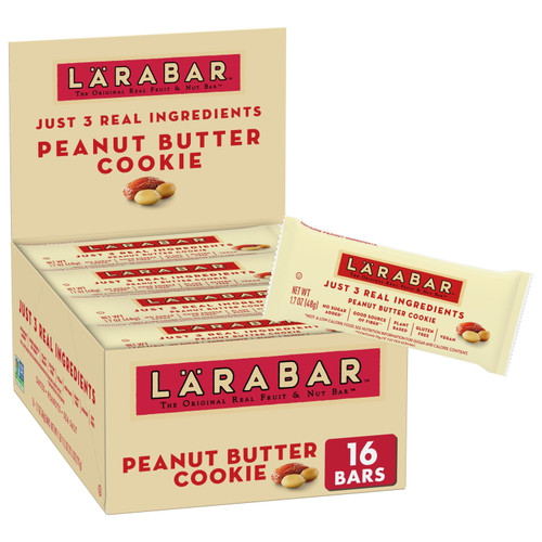 Larabar Peanut Butter Cookie, Gluten Free Vegan Fruit & Nut Bar, 16 Ct, 27.2 Oz