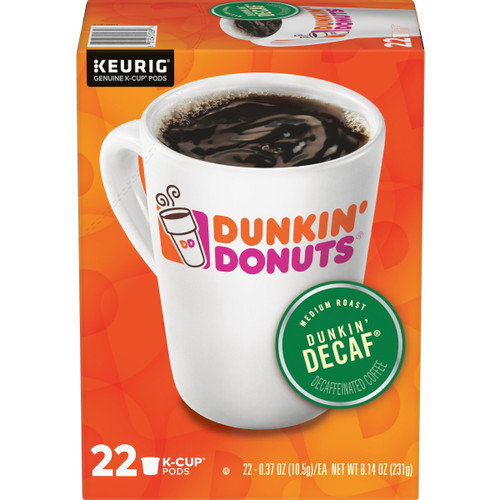 Dunkin' Decaf Medium Roast Coffee, 88 Keurig K-cup Pods