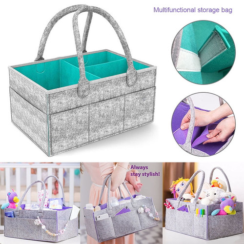 Large Baby Diaper Caddy Storage Organizer For Nursery Portable Diaper Basket For Changing Station B