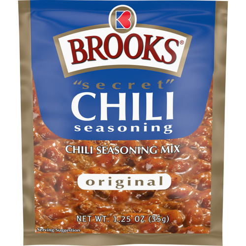 Brooks Secret Chili Seasoning Mix, Original, 1.25 Oz.