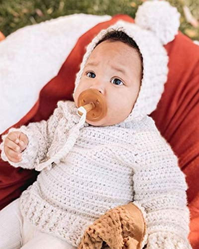 Simply Rubber Pacifiers - Orthodontic - Medium (6-12 Mos) - Natural Rubber Pacifier- Soft - Bpa-free - Handcrafted In Italy - 1-pack