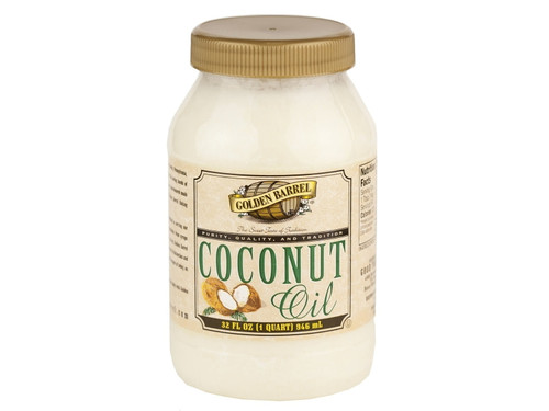 Golden Barrel Refined Non-hydrogenated Coconut Oil, 2-pack 32 Oz. Jars
