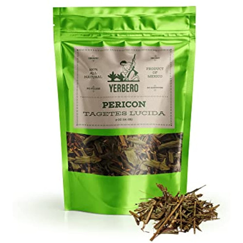 Yerbero - Pericon (yerbanis) Herbal Tea 2 Oz (56gr), Stand Up Resealable Bag 100% All Natural Fresh Tea