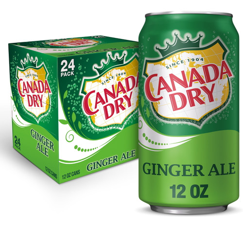 Canada Dry Ginger Ale Soda, 12 Fl Oz Cans, 24 Pack