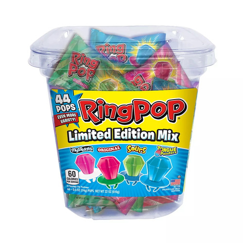 Ring Pop Candy Assorted Flavor Lollipops Party Pack (0.5 Oz., 44 Ct.)