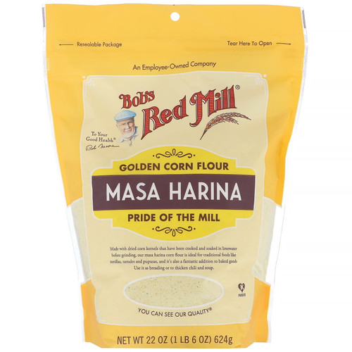Bob's Red Mill Masa Harina Golden Corn Flour Gluten Free 22 Oz Pack Of 3