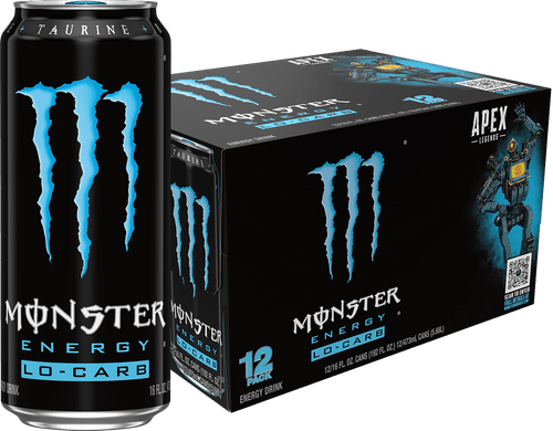 (12 Cans) Monster Energy Lo-carb, Energy Drink, 16 Fl Oz