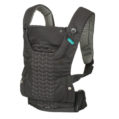 Infantino Upscale Customizable Baby Carrier, Black, Unisex, 4-ways To Carry, 8-40lbs