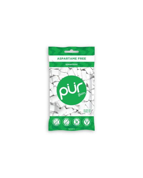 Pur Gum Sugar Free Chewing Gum With Xylitol - Natural Spearmint Flavor - 55 Pieces (pack Of 1)