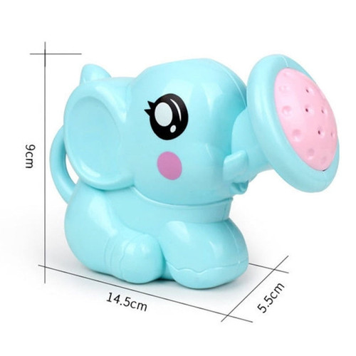 Baby Bath Toys Plastic Elephant Shape Animal Bathroom Water Spray Toy For Children Shower - Blue