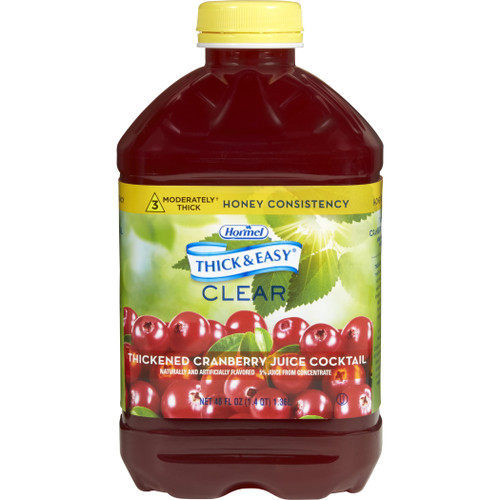 Thick & Easy Thickened Beverage Cranberry Juice Honey Consistency 46 Oz. Bottle