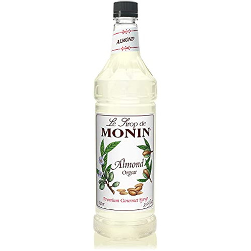 Monin - Almond Syrup, Sweet And Rich Nutty Aroma, Natural Flavors, Great For Coffee Drinks And Specialty Cocktails, Non-gmo, Gluten-free (1 Liter)