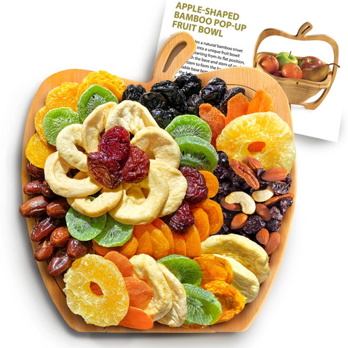 Dried Fruit & Apple Bamboo Fruit Bowl