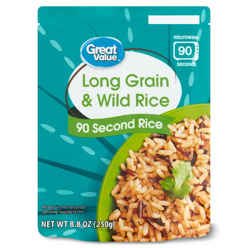 Great Value Long Grain & Wild Rice, 8.8 Oz