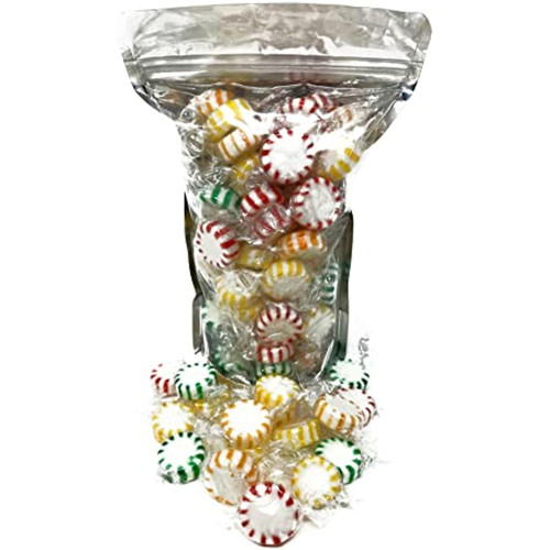 Fruit Flavored Starlight Hard Candy - 1 Lbs - Apple, Strawberry, Lemon And Orange Flavored Disks Old School Classic Starlights - American Vintage Candy Snack Assortment - Individually Wrapped, 16 Oz.