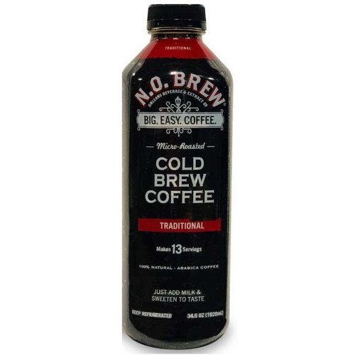 Nobrew Traditional Cold Brew Iced Coffee, 34.5 Fluid Ounce -- 6 Per Case.
