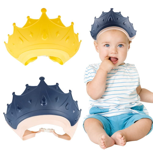 2pcs Baby Shower Cap Hair Washing Hat Shower Bath Visor Soft Adjustable Head Protector Shampoo Cap For Kids Baby Toddler Girls Hair Washing Guard Shield Shower Accessorie Protect Baby Eye Ear