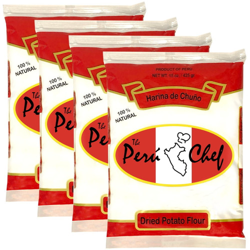 Peruchef Harina De Chuno Peru | Peruvian Dried Potato Flour 15 Oz 4 Pack