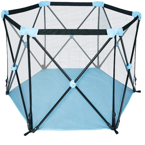 Karmas Product Portable Playpen Kids Play Yard Activity Center With Carry Case Mesh Side ,washable Oxford Cloth & Sturdy Metal Tube Safe For Indoor Outdoor Use,lápiz De Bebé