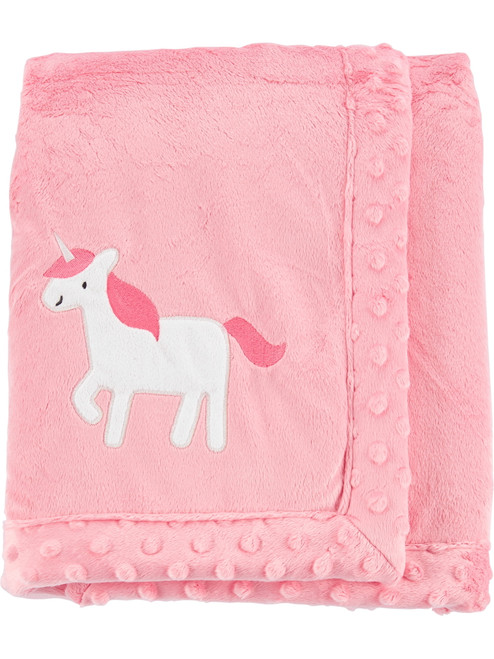 Carter's Child Of Mine Plush Baby Blanket, Girl, Pink Unicorn