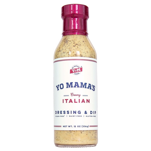 Yo Mama's Foods Low Carb Gourmet Italian Dressing And Dip - Low Carb, No Sugar, Low Sodium, And Gluten-free