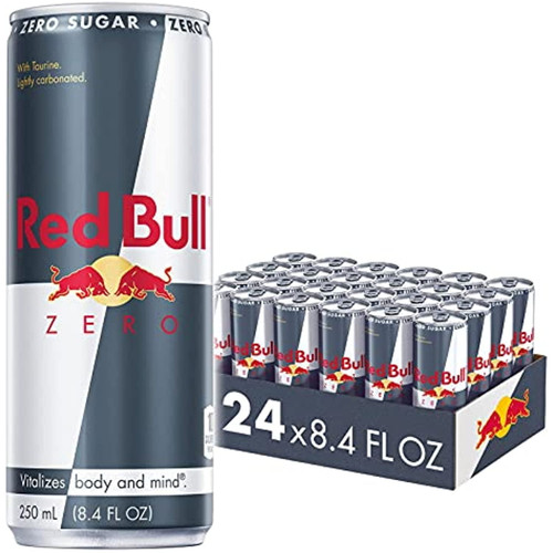 Red Bull Energy Drink, Total Zero, 8.4 Fl Oz, (pack Of 24)