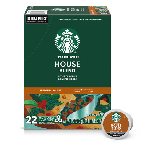 Starbucks House Blend, Medium Roast K-cup Coffee Pods, 100% Arabica, 22 Ct​