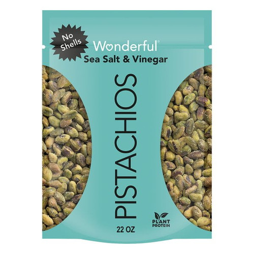 Wonderful Pistachios, No Shells, Sea Salt & Vinegar Flavored Nuts (22 Oz.)