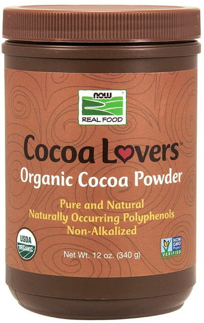 Now Foods Organic Cocoa Powder, Unsweetened-12 Oz