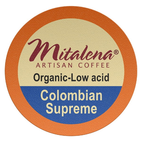 Mitalena Gourmet Coffee Organic Colombian Supreme Medium Roast Coffee Pods, 96 Ct