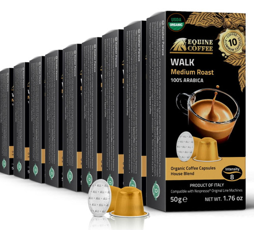 Organic 100 Espresso Pods Nespresso Original Medium Roast Intensity 8