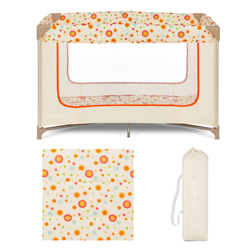 Dream On Me Zodiak Portable Playard With Carry Bag & Shoulder Strap, Beige