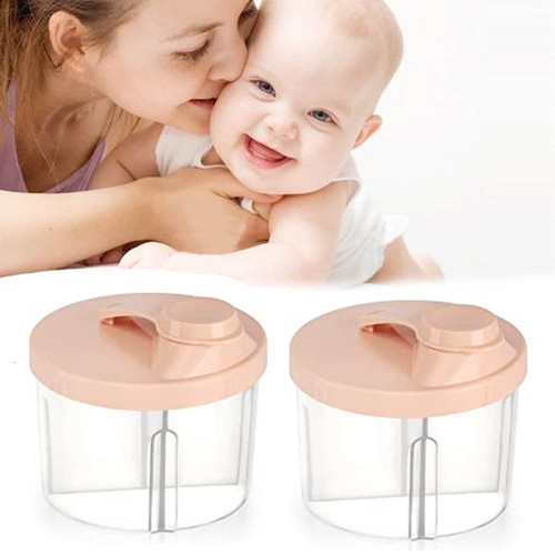 2pcs Pink Baby Milk Powder Formula Dispenser,toddlers Outdoor