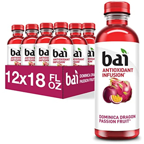 Bai Dragon Passionfruit, Antioxidant Infused Beverage, 18 Fl Oz Bottle (pack Of 12)