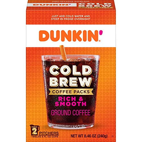 Dunkin' Cold Brew Ground Coffee Packs, 8.46 Ounces