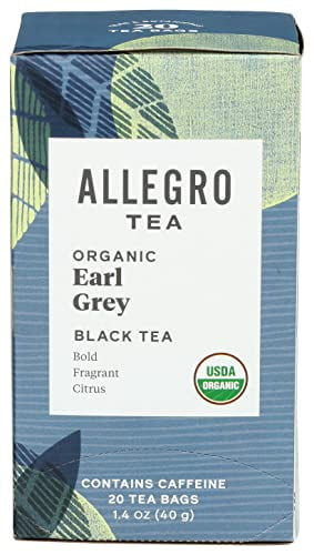 Allegro Tea, Organic Earl Grey Tea Bags, 20 Ct