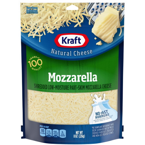 Kraft Mozzarella Shredded Cheese, 8 Oz Bag
