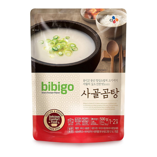 [6 Packs] Korean Cj Bibigo Pre-made Packaged Beef Stock Soup, 16oz