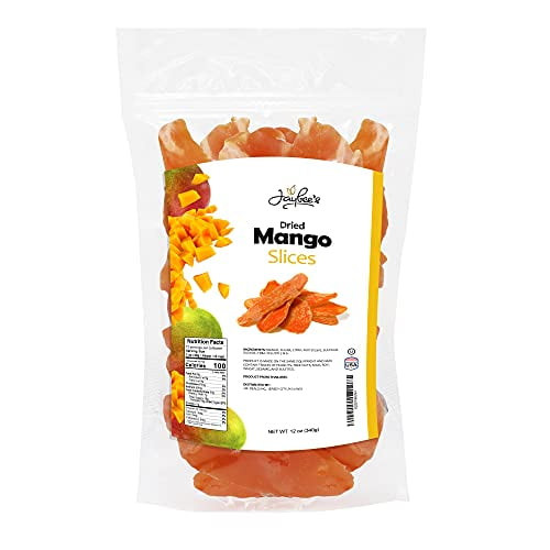 Jaybee's Nuts And Dried Fruits - Dried Mango Slices 15 Oz - Sweet & Tart Tropical Dry Fruit Snack, On The Go Snacks, Resealable Bag - Kosher